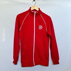 Twilio Red Track Jacket with White Trim